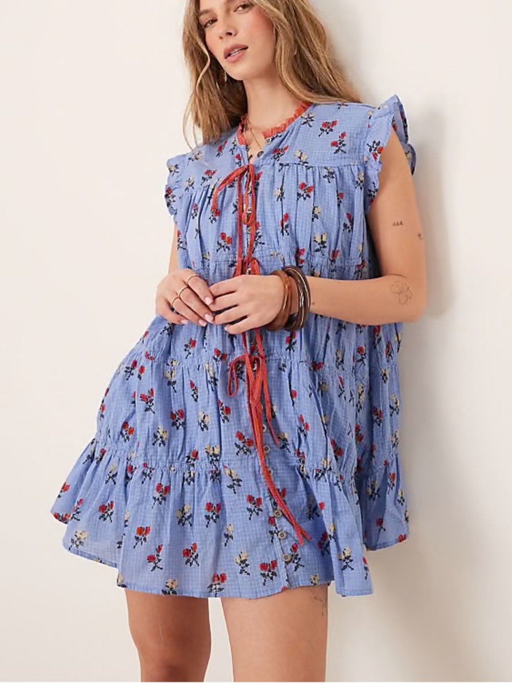 Free People | NWT 🏷️ Sundown Mini Dress /Allure Blue
